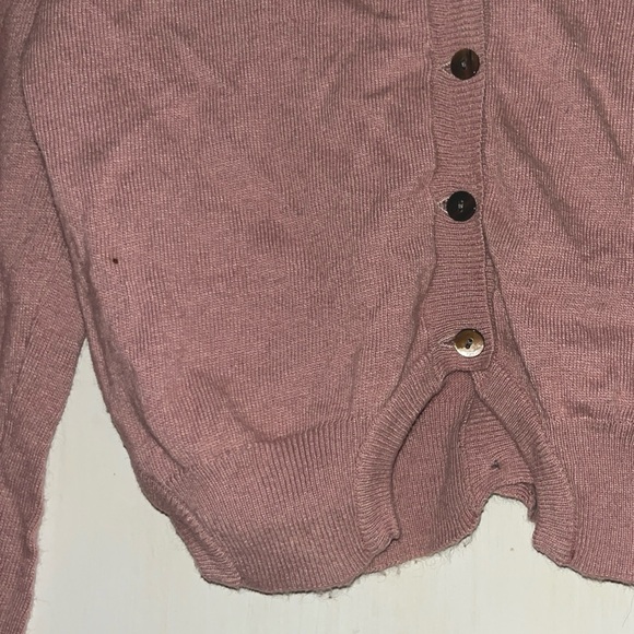 Irregular cut dusty pink cardigan with a relaxed fit - Picture 11 of 11